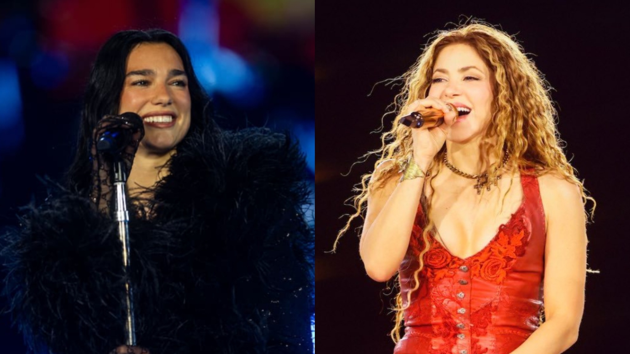 Dua Lipa homenageia Shakira cantando “Antología” em Bogotá