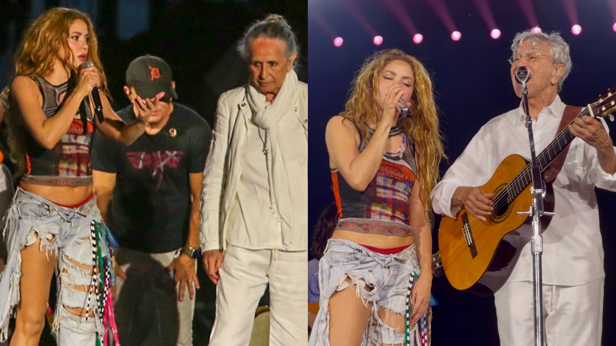Shakira ensaia com Maria Bethânia e Caetano Veloso e promete brasilidades no Todo Mundo no Rio