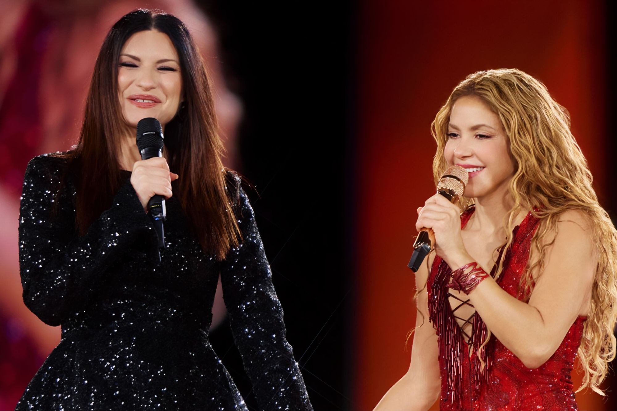 Shakira recebe Laura Pausini em Madrid para dueto de “Antología” e encontro emociona fãs brasileiros